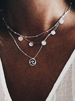 Silber Halskette mit Halskette geschichteten Anhänger Halskette Geburtstagsgeschenk