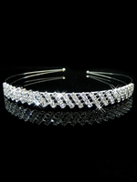 Silber Headpiece Hochzeit Strass Stirnband Haarschmuck für die Braut