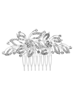 Silber Hochzeit Kamm Strass Kopfschmuck Perlen Braut Haarschmuck