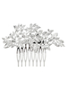 Silber Hochzeit Kamm Strass Kopfschmuck Perlen Braut Haarschmuck