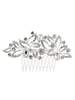 Silber Hochzeit Kamm Strass Kopfschmuck Perlen Braut Haarschmuck