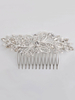 Silber Hochzeit Kämme Strass Kopfschmuck Perlen Braut Haar Zubehör