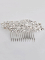 Silber Hochzeit Kämme Strass Kopfschmuck Perlen Braut Haar Zubehör