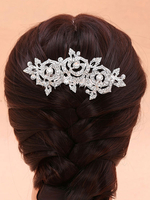 Silber Hochzeit Kopfschmuck Kamm Braut Haarschmuck
