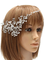 Silber Hochzeit Kopfschmuck Stirnband Strass Sicke Alloy Braut Haarschmuck