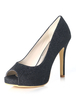 Silber Hochzeit Schuhe Glitter Peep Toe High Heel Prom Schuhe Damen Abendschuhe