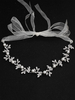 Silber Hochzeit Stirnband Kopfschmuck Strass Perlen Perlen Strand Braut Haarschmuck