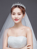 Silber Hochzeit Tiara Krone Prinzessin Strass Perlen Braut Haarschmuck