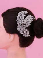 Silber Kamm Hochzeit Headpieces Blatt Braut Haarschmuck