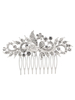 Silber Kamm Hochzeit Strass Perlen Braut Haarschmuck