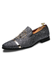 Silber Loafer Schuhe Männer Loafers Glitter Runde Zehe Nieten Schlüpfen Schuhe