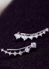 Silber Ohrringe Strass Metall Ohrringe für Frauen