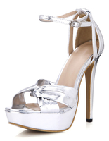 Silber PU-Plattform-Abend und Braut Sandalen