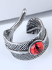 Silber Ring Feder Diamant Open Geburtstagsgeschenk Schmuck