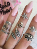 Silber Ringe Set in 8 Stück aushöhlen Valentine Geschenk