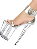 Silber Sandaletten Himmel hohen Plattform Schnallen PU Heels für Frauen
