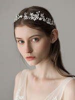 Silber Stirnband Braut Kopfschmuck Hochzeit Haarschmuck