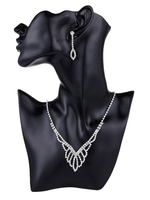 Silber Strass Schmuck Set für Hochzeit