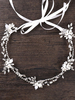 Silberhochzeit Kopfschmuck Strass Blumen Stirnband für die Braut