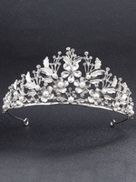 Silberhochzeit Tiara Strass Haarschmuck für die Braut