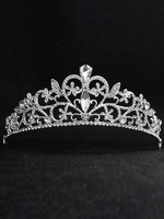 Silberhochzeit Tiara Strass Perlen Haarschmuck für die Braut