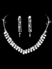 Silberkette Set Hochzeit Perlen Strass Perlen Brautschmuck Set