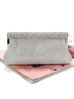 Silberne Clutch-Taschen; die Brautrhinestones perlen Abend Party Handtaschen Wedding sind