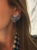 Silberne Feder Ohrstecker Strass Anweisung Ohrring