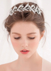 Silberne Hochzeit Kopfbedeckungen Blatt Stirnband Legierung Braut Haar-Accessoires