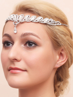 Silberne Hochzeit Kopfbedeckungen Strass Braut Stirn Schmuck