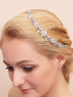 Silberne Hochzeit Kopfschmuck Legierung Strass Tiara Braut Haarband