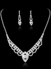 Silberne Hochzeit Schmuck Strass Schmuck Set für Braut