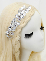 Silberne Hochzeit Stirnband Strass Braut Kopfbedeckungen