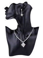 Silberne Hochzeit Zubehör Strass Schmuck Set für Braut