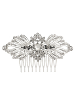 Silberne Hochzeits-Kamm-Brautkopfschmuck-Rhinestone-Legierungs-Haar-Zusätze