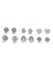 Silberohrstecker Damen Boho 6 Stück Ohrringe Sets