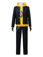 SK∞ Kyan Reki Cosplay Kostüm Schwarzer Uniformmantel Lange Hose Gelber Hoodie 3-teiliges Set Anime Cosplay Kostüm Komplettset