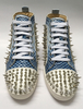 Skate Schuhe Herren Spike Schuhe flach Two Tone Runde Zehe Casual Schnürschuhe blau