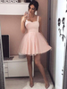Skater Kleid 2021 kurz Party Kleid Tüll Straps Frauen ausgestelltes Kleid in Rosa