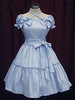 Sky hellblau Bögen Baumwolle Lolita Kleid für Frauen