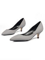 Slip Frauen Spitzschuh Kitten Heel Pumps Wildlederschuhe2021