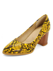 Snake Print Mid Heels Block Heel Pumps Damenschuhe in Übergröße
