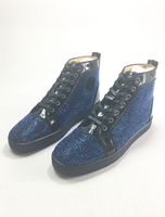 Sneaker aus mit Kunstdiamanten und Farbblock Pump im casualen Stil für Herren Leder Meistgekaufter mit rundem Vorderteil