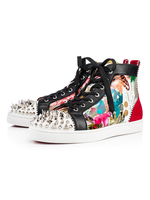Sneaker aus PU mit Print und Nieten in Weißim schicken & modischen Style Pump für Straßen-Style und Herren