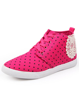 Sneaker mit Polka-Tupfen und Deko-Applikation
