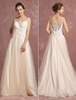 Sommer Brautkleider 2020 Tulle Illusion Spitze Applique Brautkleid Elfenbein Schaufel Hals Ärmellos Eine Linie Brautkleid Mit Zug