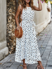 Sommer Maxikleider Ärmelloses Polka Dot Langes Kleid