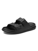 Sommer Slipper Sandalen Für Männer Slip-On PU Leder Split Sohle Open Toe Black Slipper