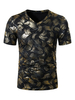 Sommer T-Shirts V-Ausschnitt Kurzarm Herren T-Shirt