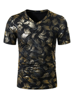 Sommer T-Shirts V-Ausschnitt Kurzarm Herren T-Shirt